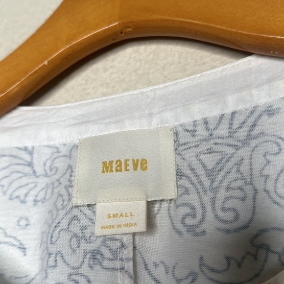 NWOT Anthropologie Maeve Ester Eyelet Top Scalloped Hem Embroidered Size Small - Picture 14 of 17